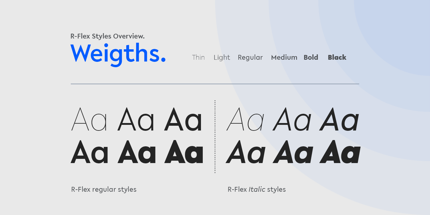 R-Flex Bold Italic Font preview